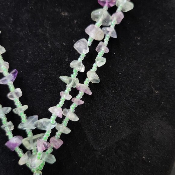 Artglass Murano Millifiori Style Glass Necklace & Pendant Pastel Colours - Picture 4 of 8